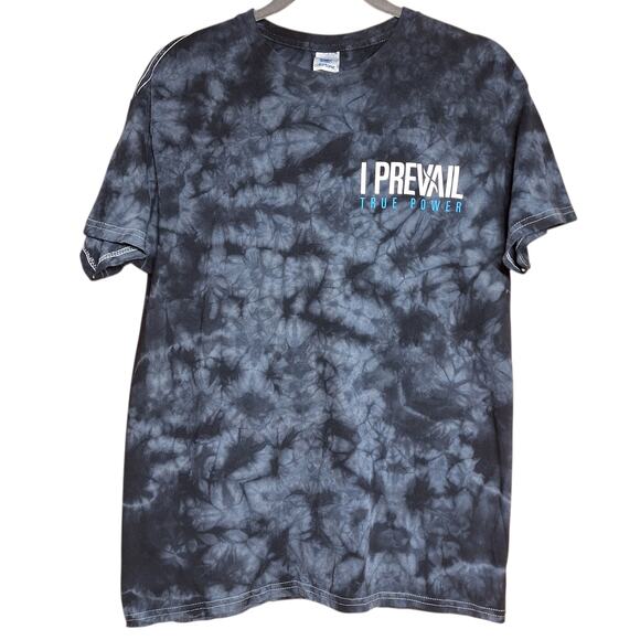 I prevail true power album graphic print band tee music metal tie dye mens black - Picture 2 of 4